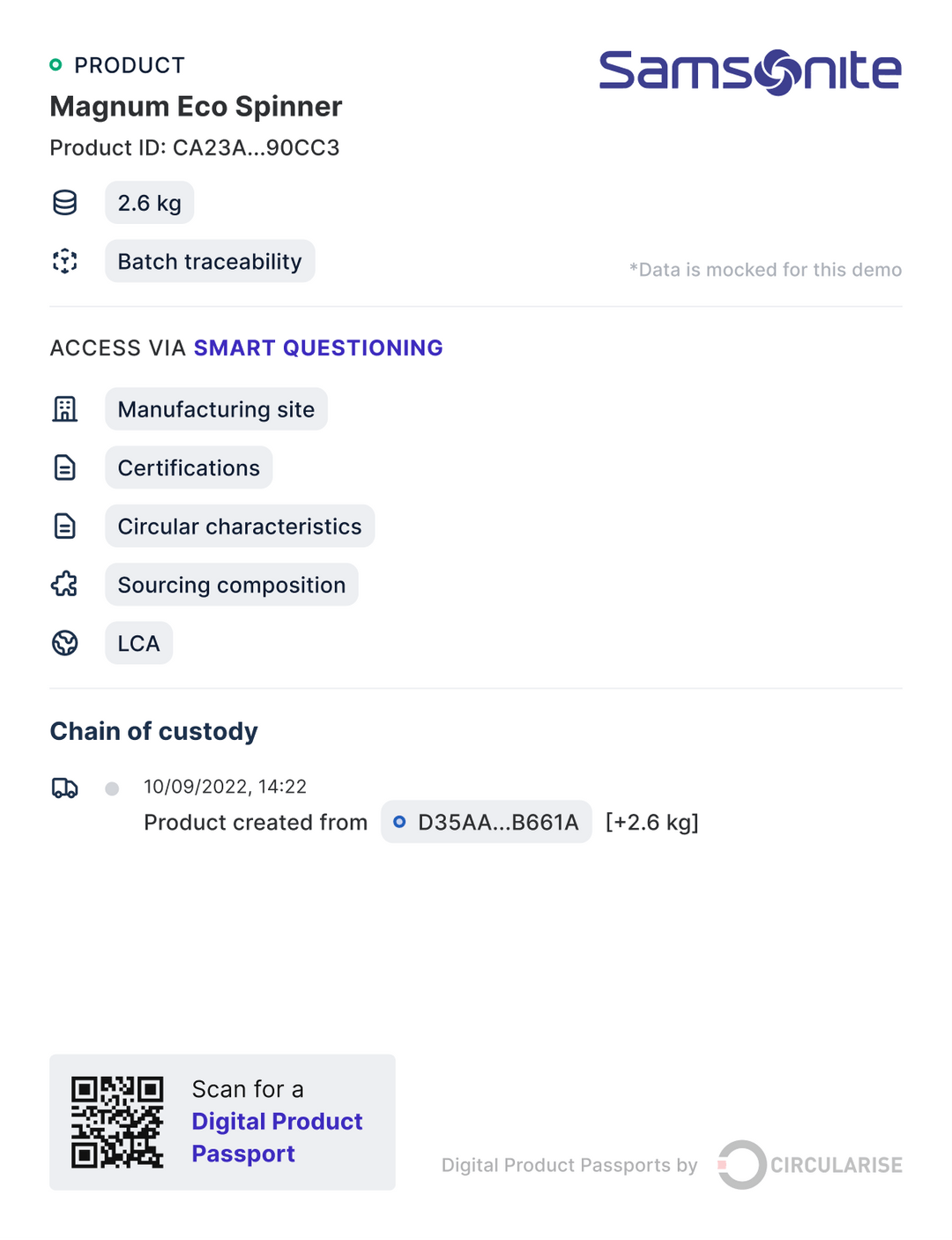 Circularise Digital Product Passport Software